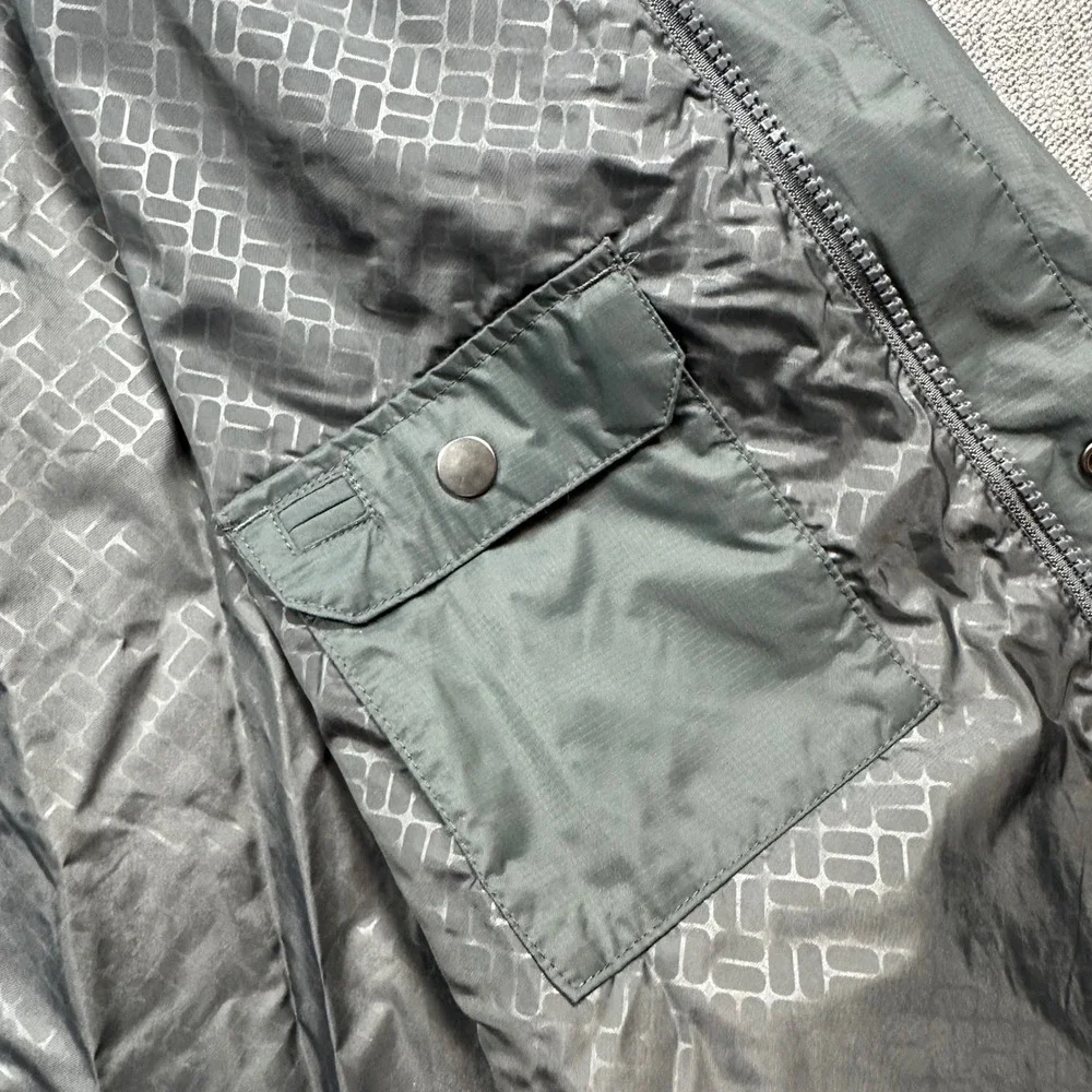 Columbia Rain Jacket Mens L Gray  Hooded Ripstop Parka Windbreaker